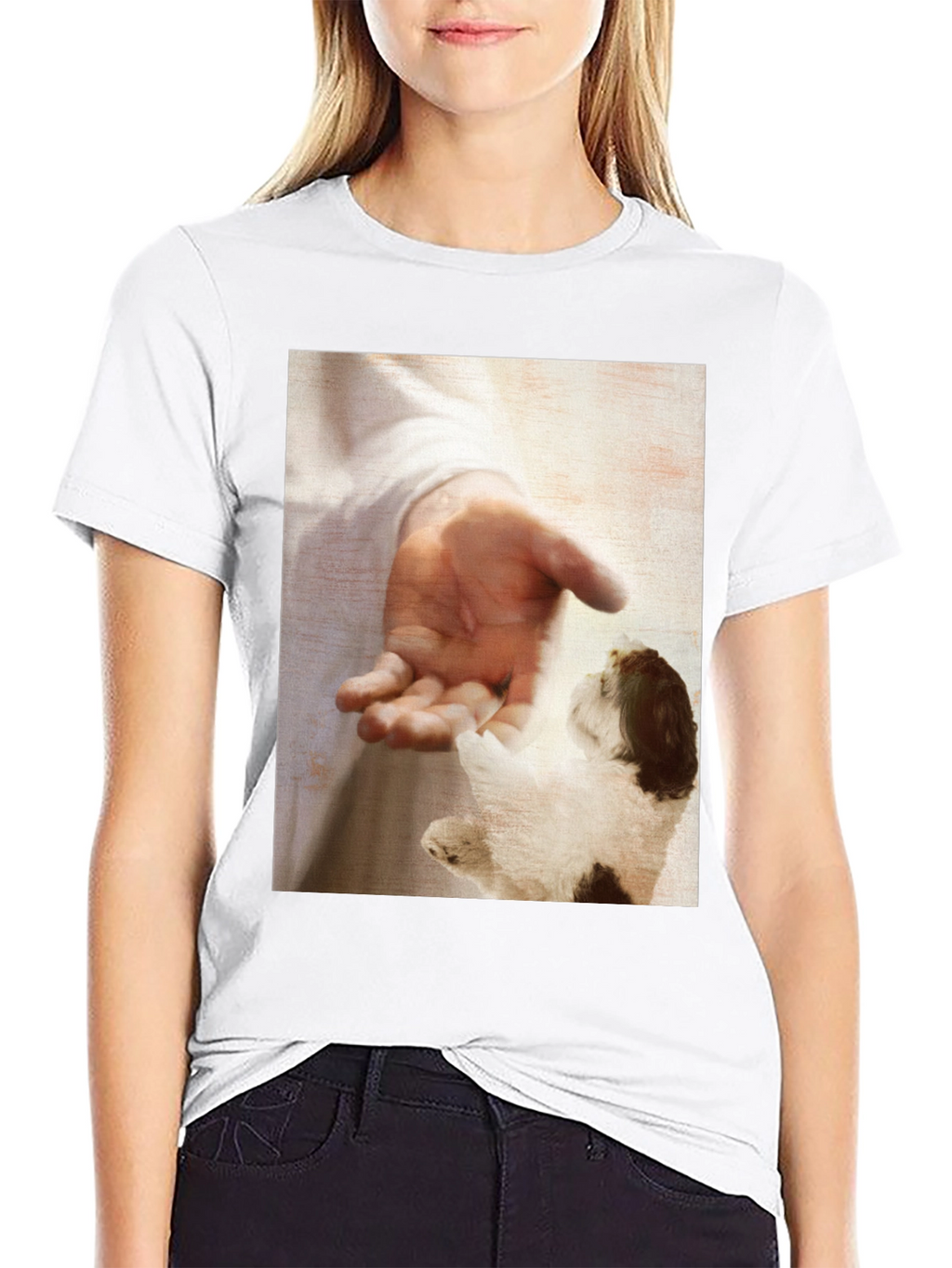 Touching Moment Graphic T-Shirt