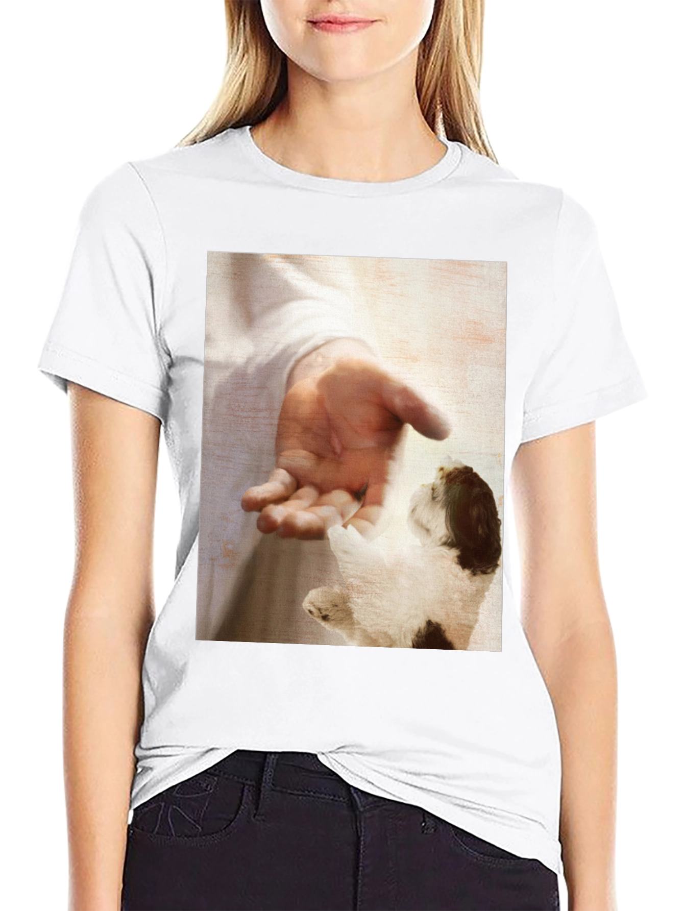 Touching Moment Graphic T-Shirt
