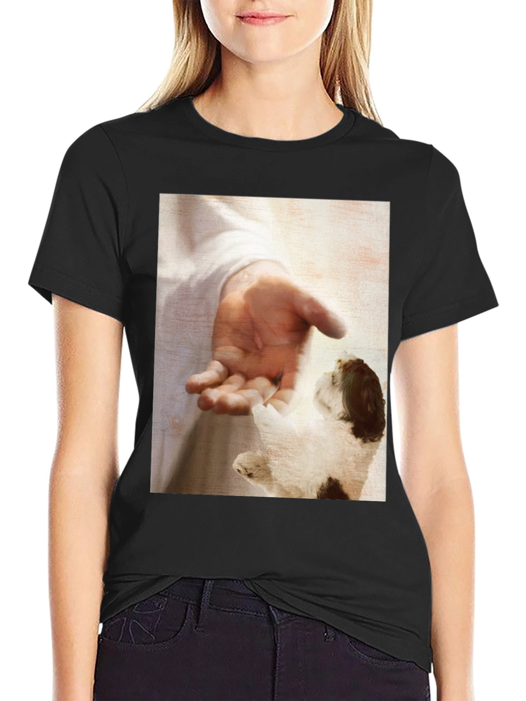 Touching Moment Graphic T-Shirt