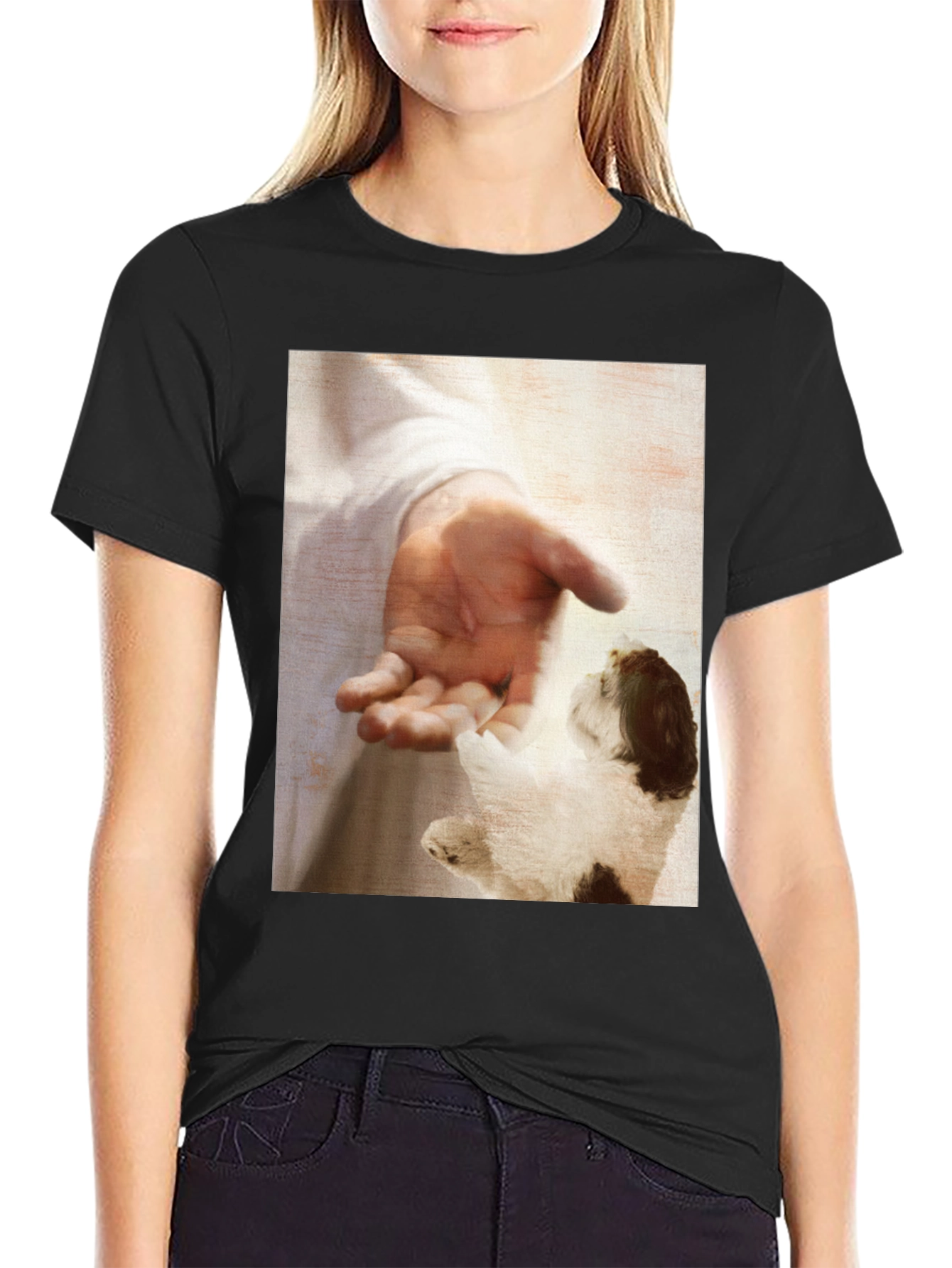 Touching Moment Graphic T-Shirt