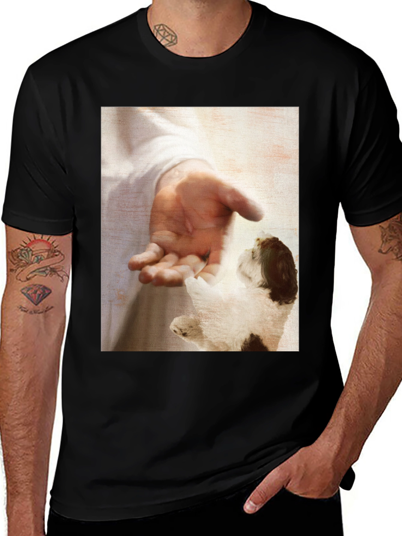 Touching Moment Graphic T-Shirt