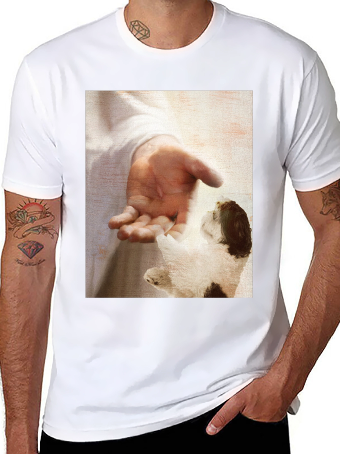 Touching Moment Graphic T-Shirt