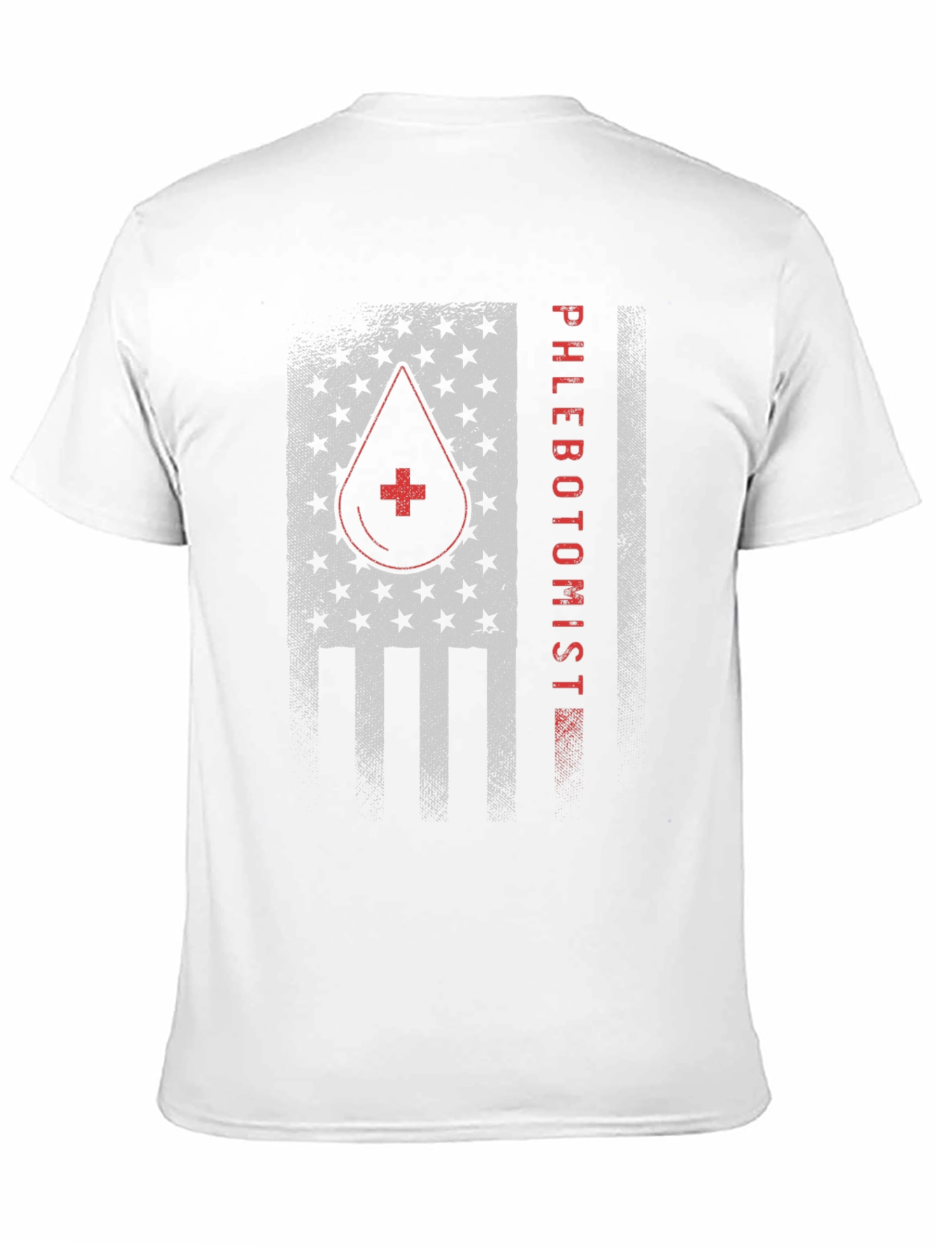 Phlebotomist American Flag Graphic T-Shirt
