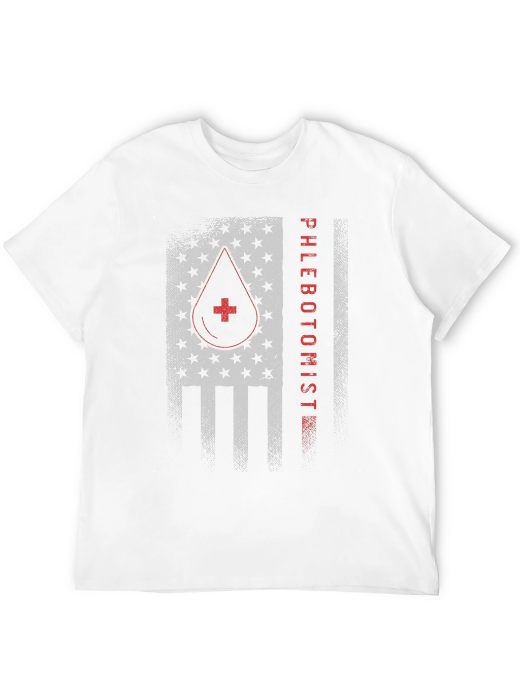 Phlebotomist American Flag Graphic T-Shirt