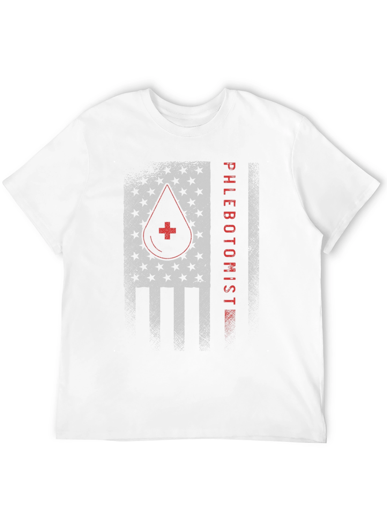 Phlebotomist American Flag Graphic T-Shirt