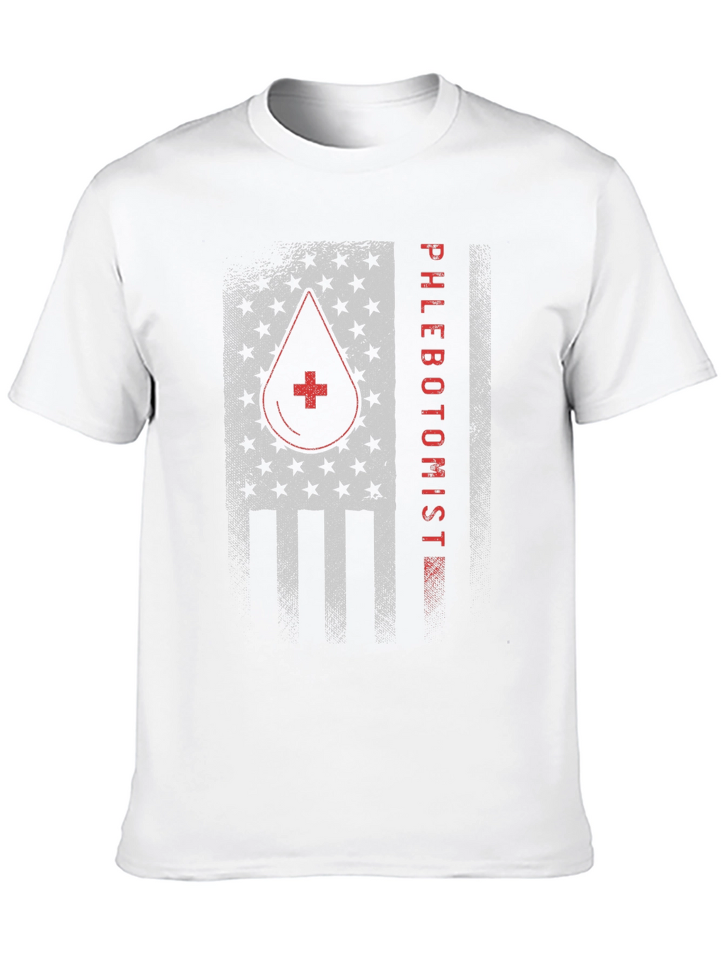 Phlebotomist American Flag Graphic T-Shirt