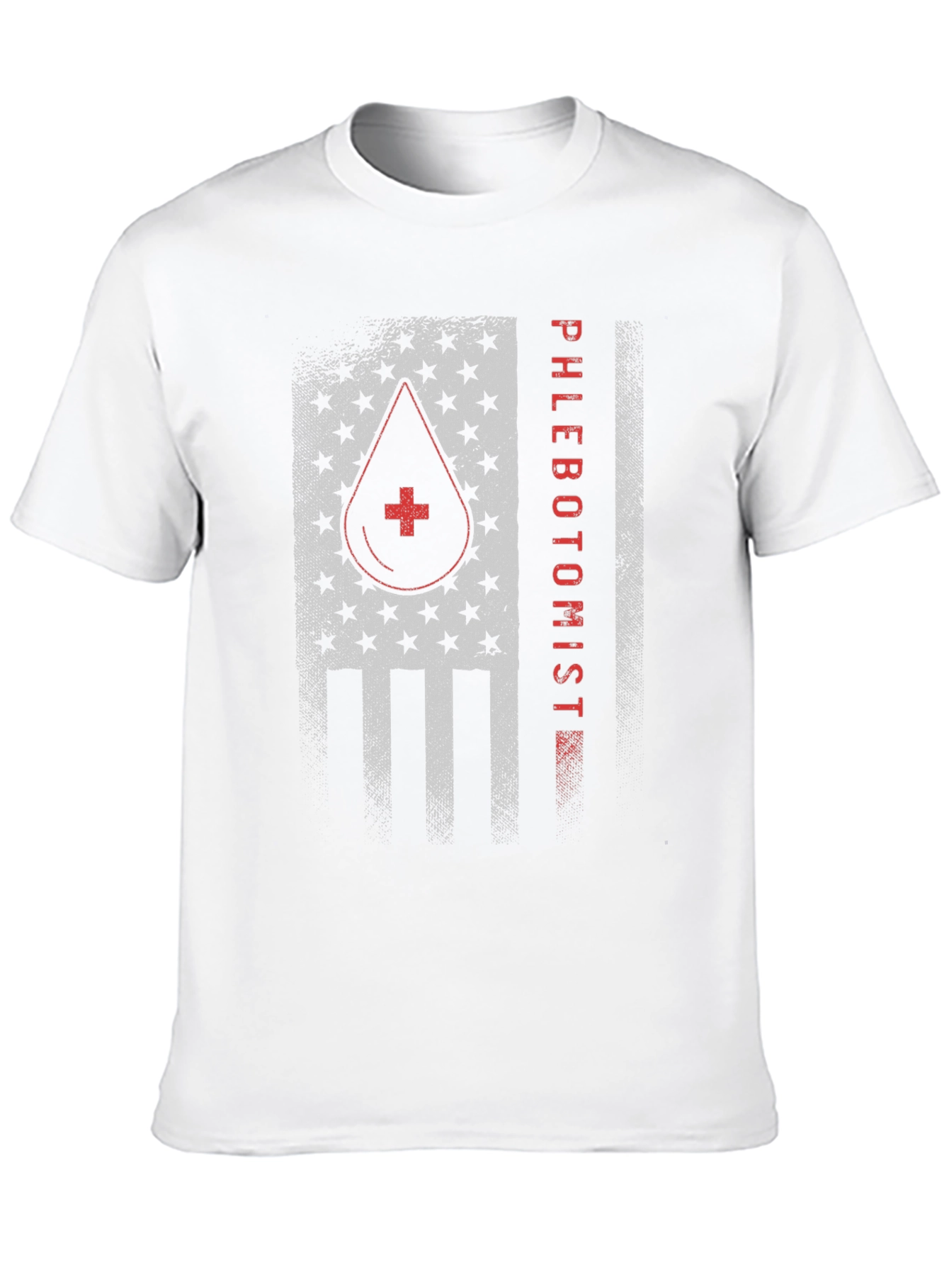 Phlebotomist American Flag Graphic T-Shirt