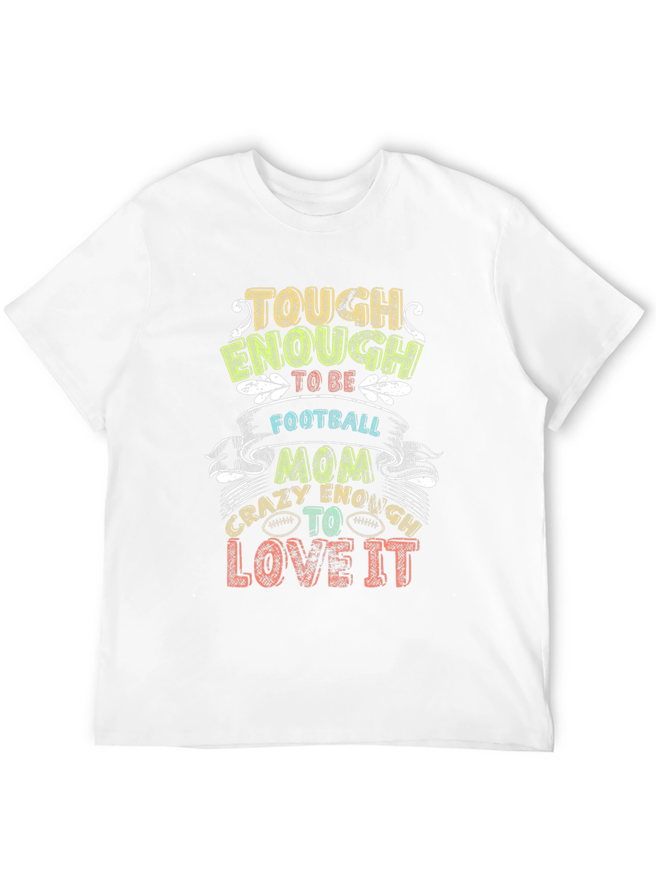 Tough Enough Football Mom Graphic T-Shirt