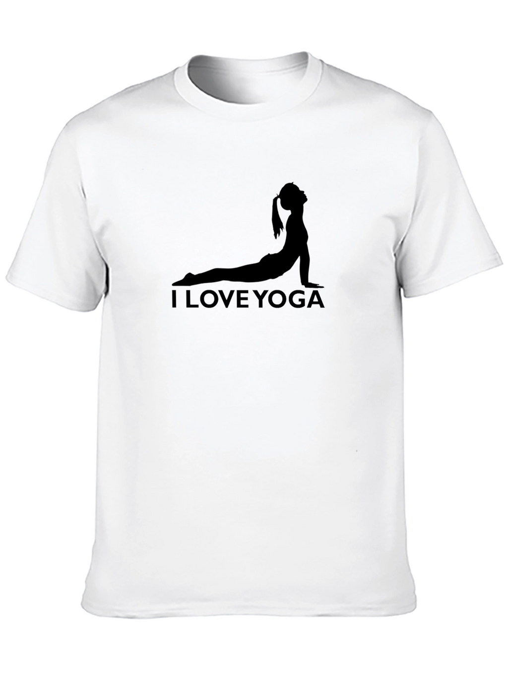 I Love Yoga Graphic T-Shirt - Black