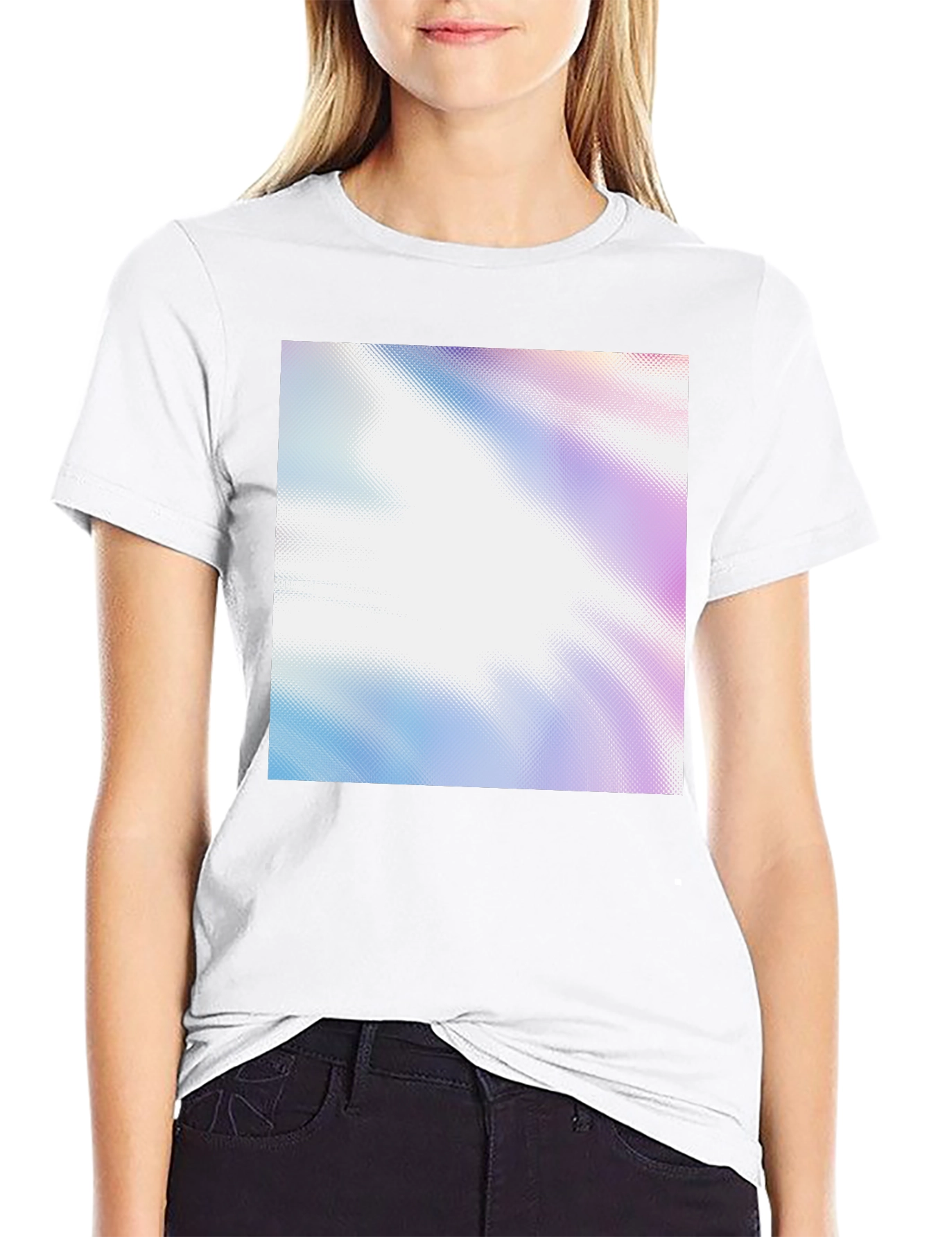 Abstract Design Black Tee