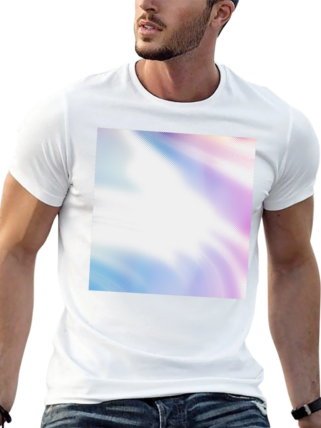 Abstract Design Black Tee