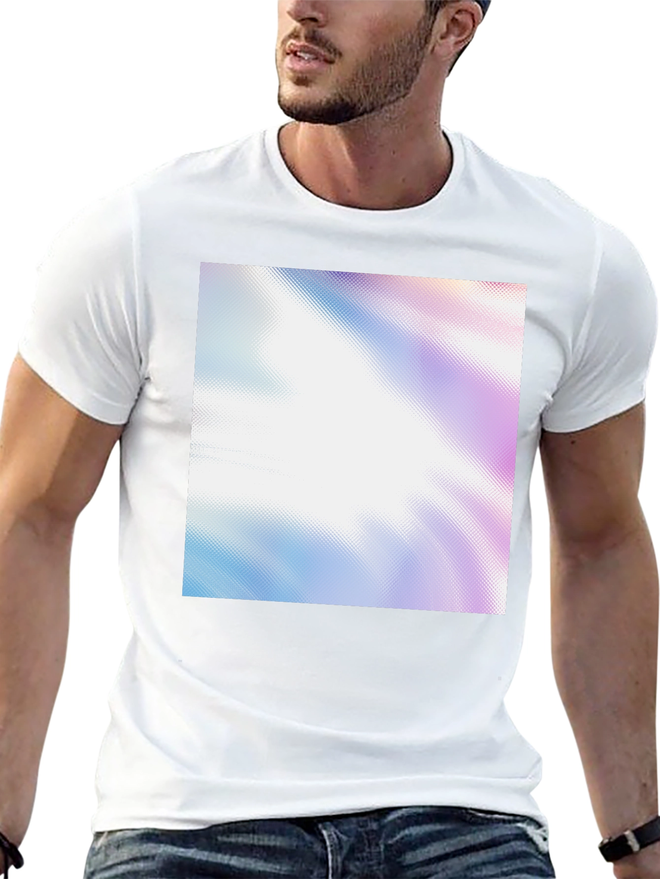 Abstract Design Black Tee