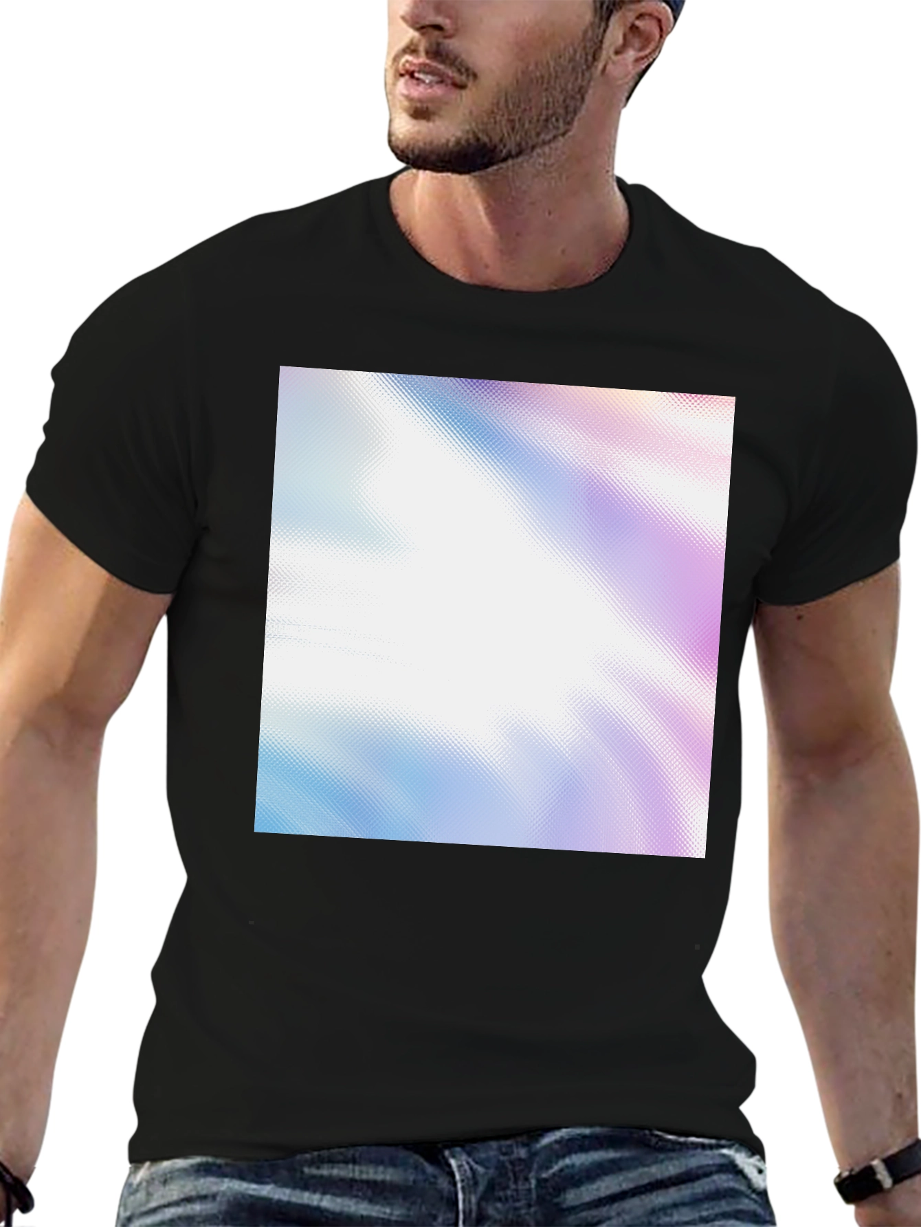 Abstract Design Black Tee