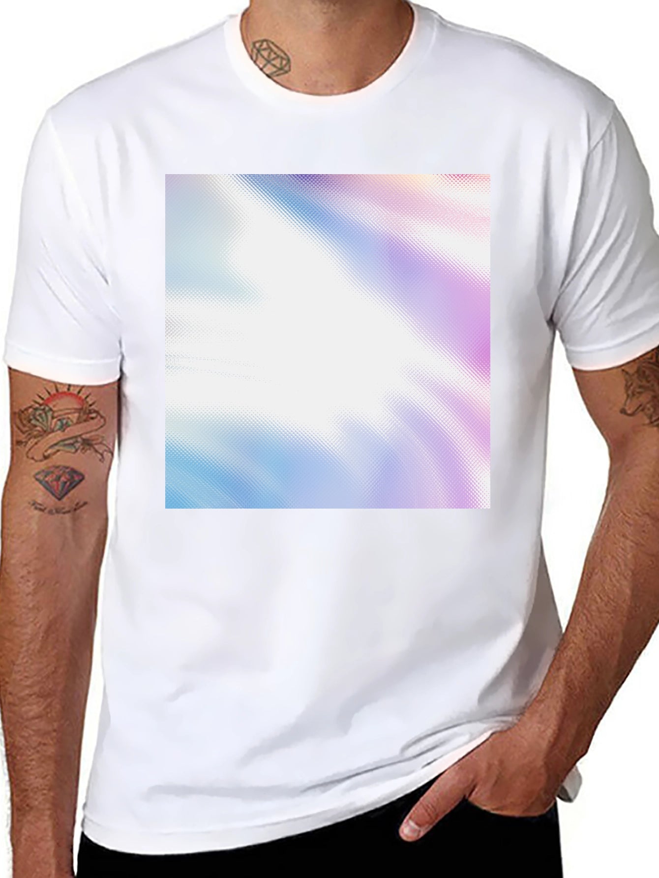 Abstract Design Black Tee