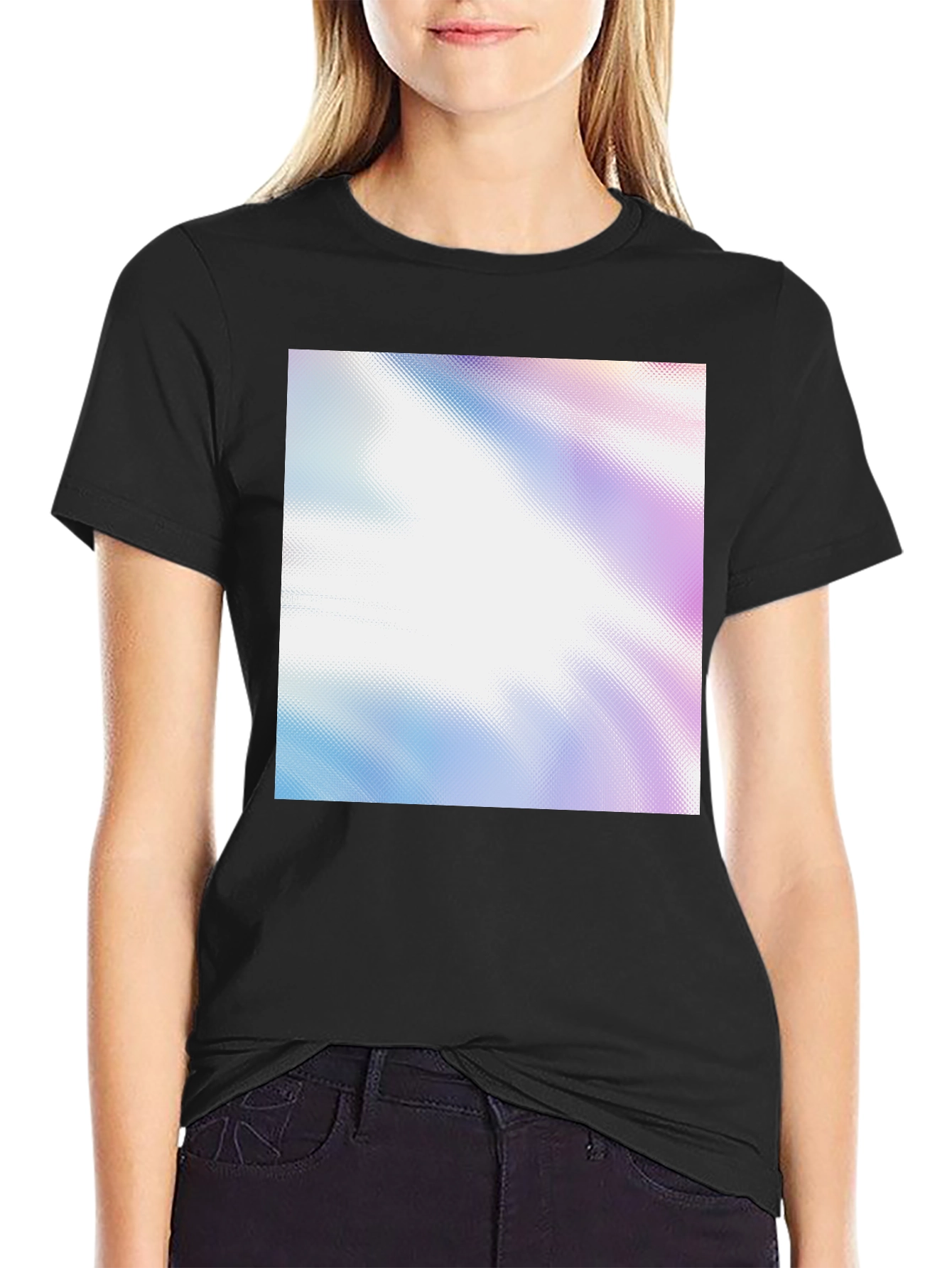 Abstract Design Black Tee