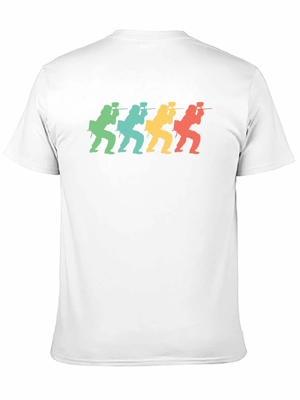 Retro Paintball Player Graphic Tee - Black