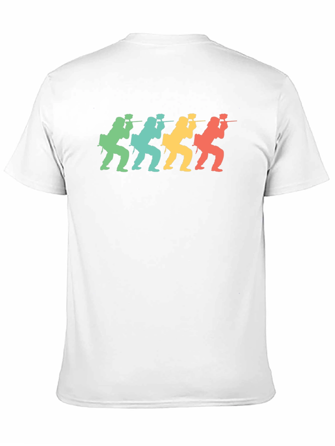 Retro Paintball Player Graphic Tee - Black