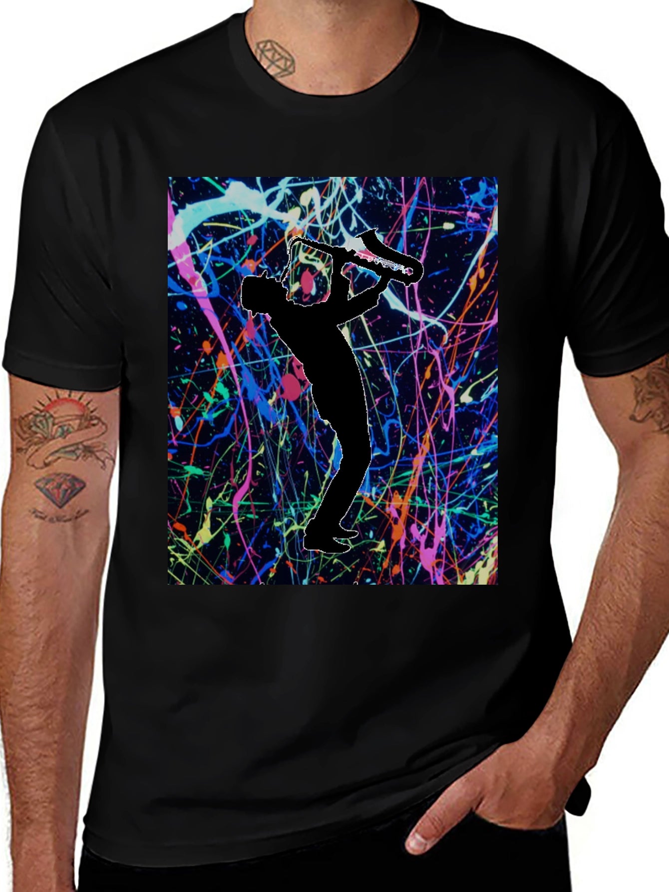 Saxophone Player Art T-Shirt