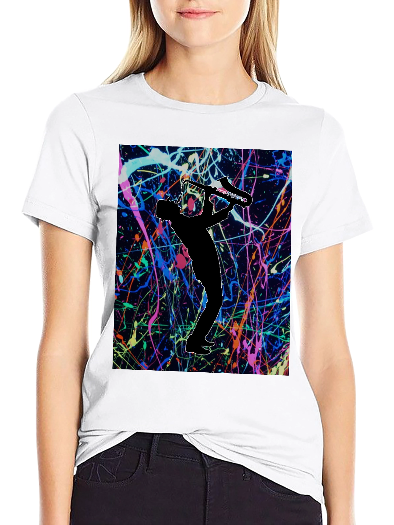 Saxophone Player Art T-Shirt