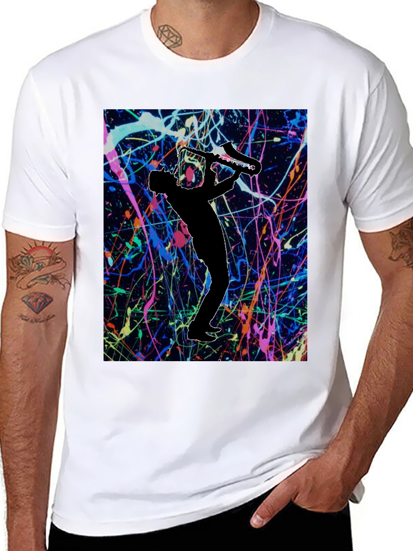 Saxophone Player Art T-Shirt
