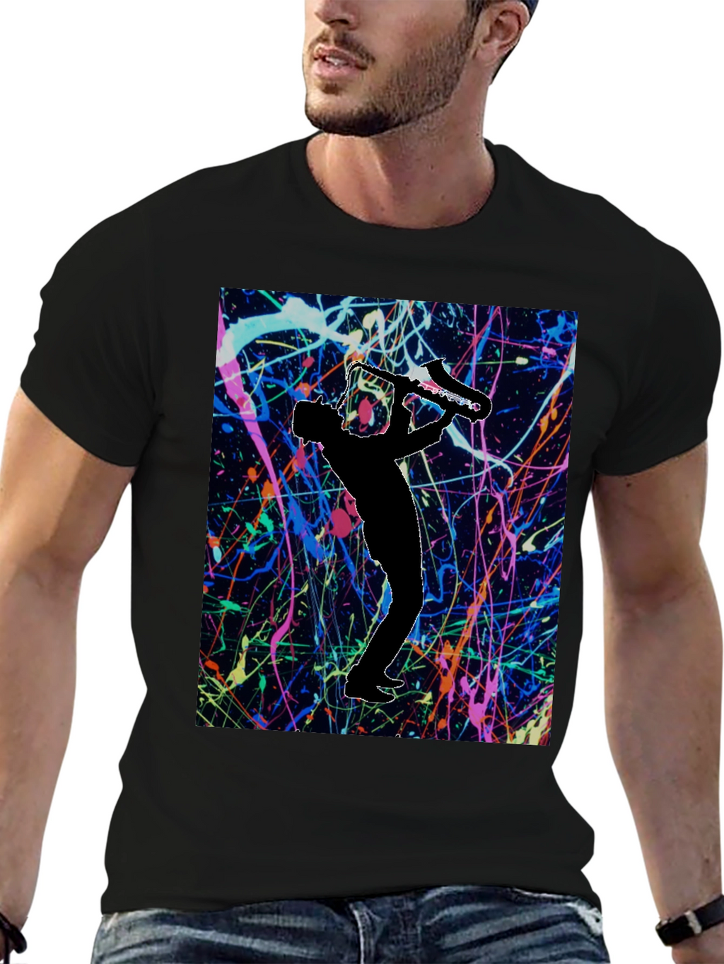 Saxophone Player Art T-Shirt