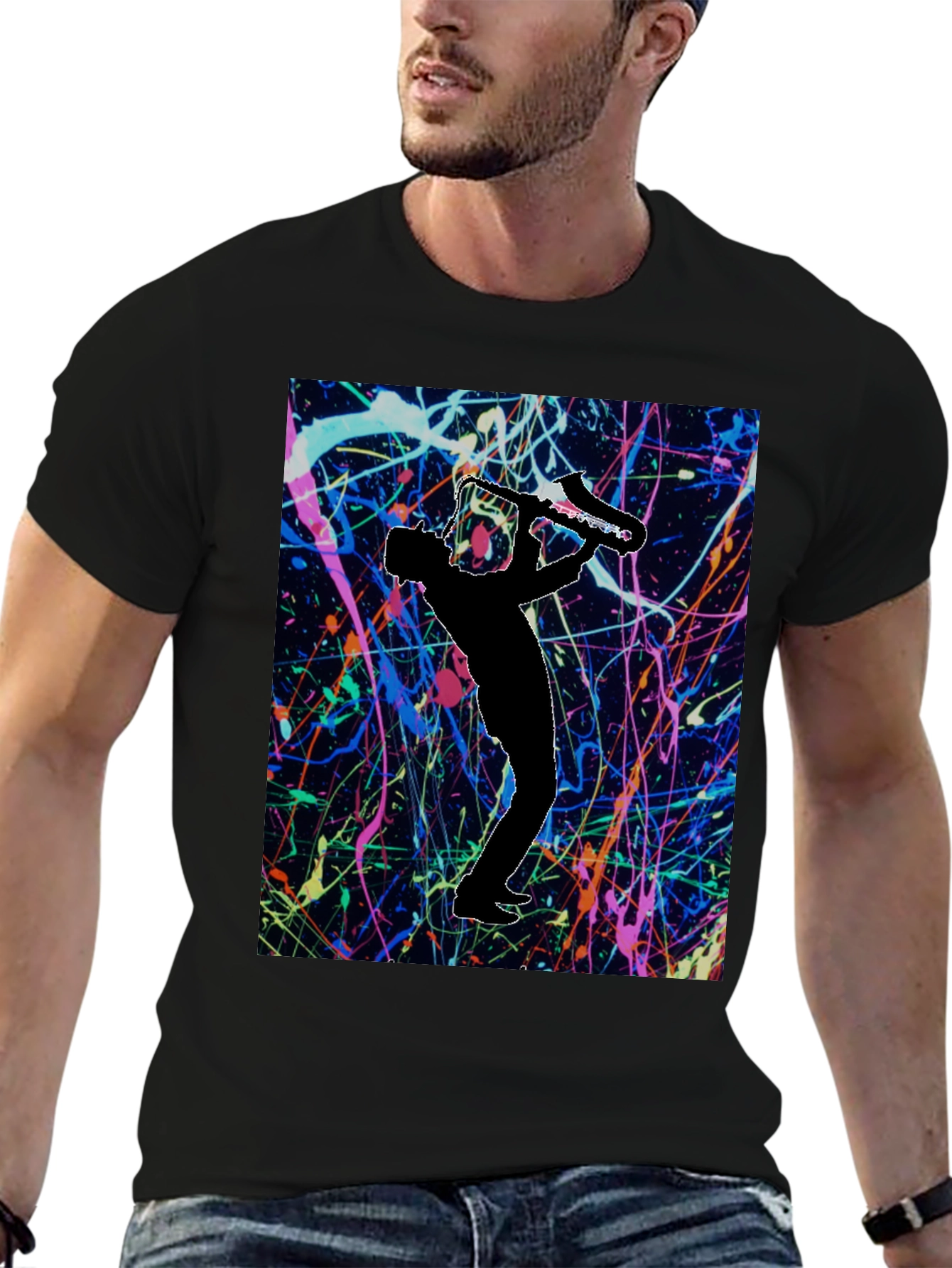 Saxophone Player Art T-Shirt