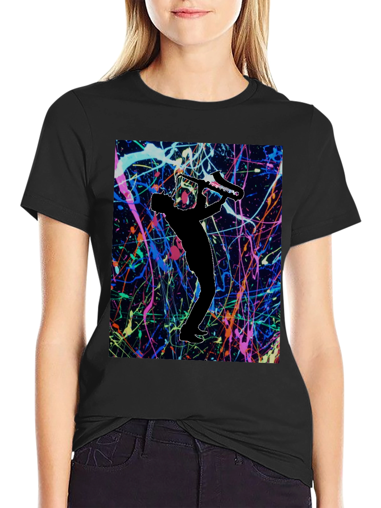 Saxophone Player Art T-Shirt
