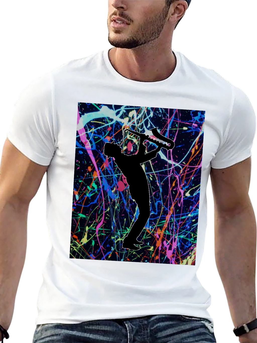 Saxophone Player Art T-Shirt