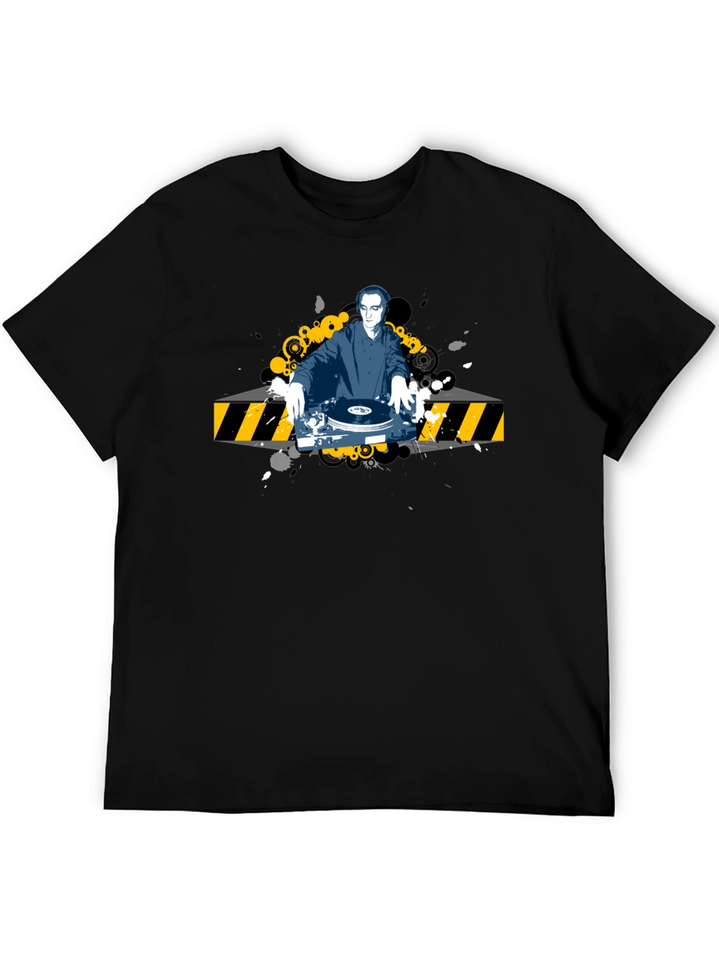 DJ Graphic Tee - Black Cotton T-Shirt