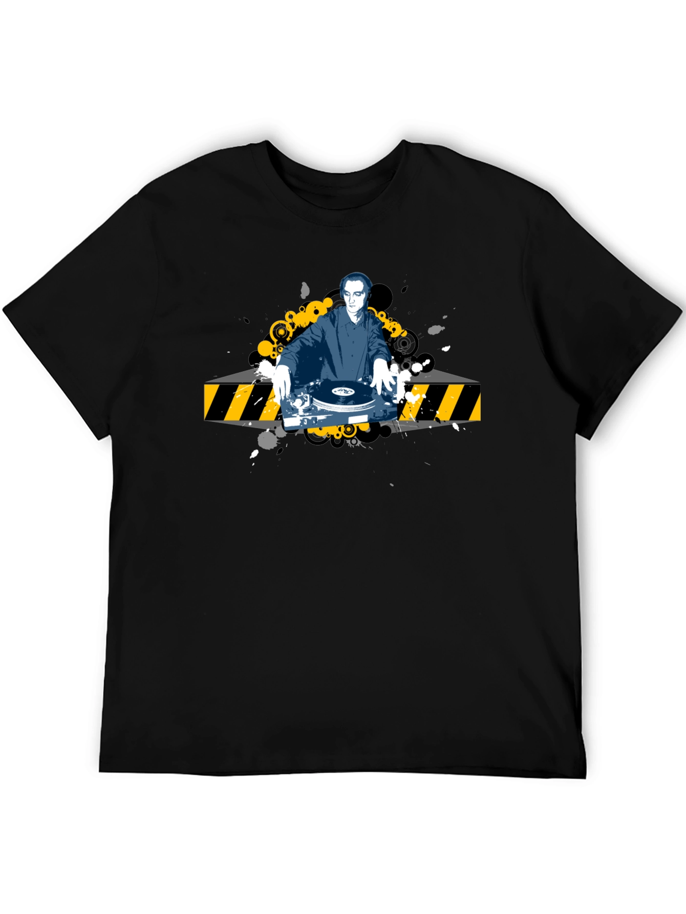 DJ Graphic Tee - Black Cotton T-Shirt