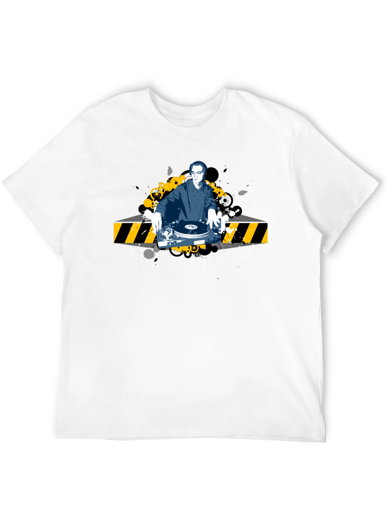 DJ Graphic Tee - Black Cotton T-Shirt