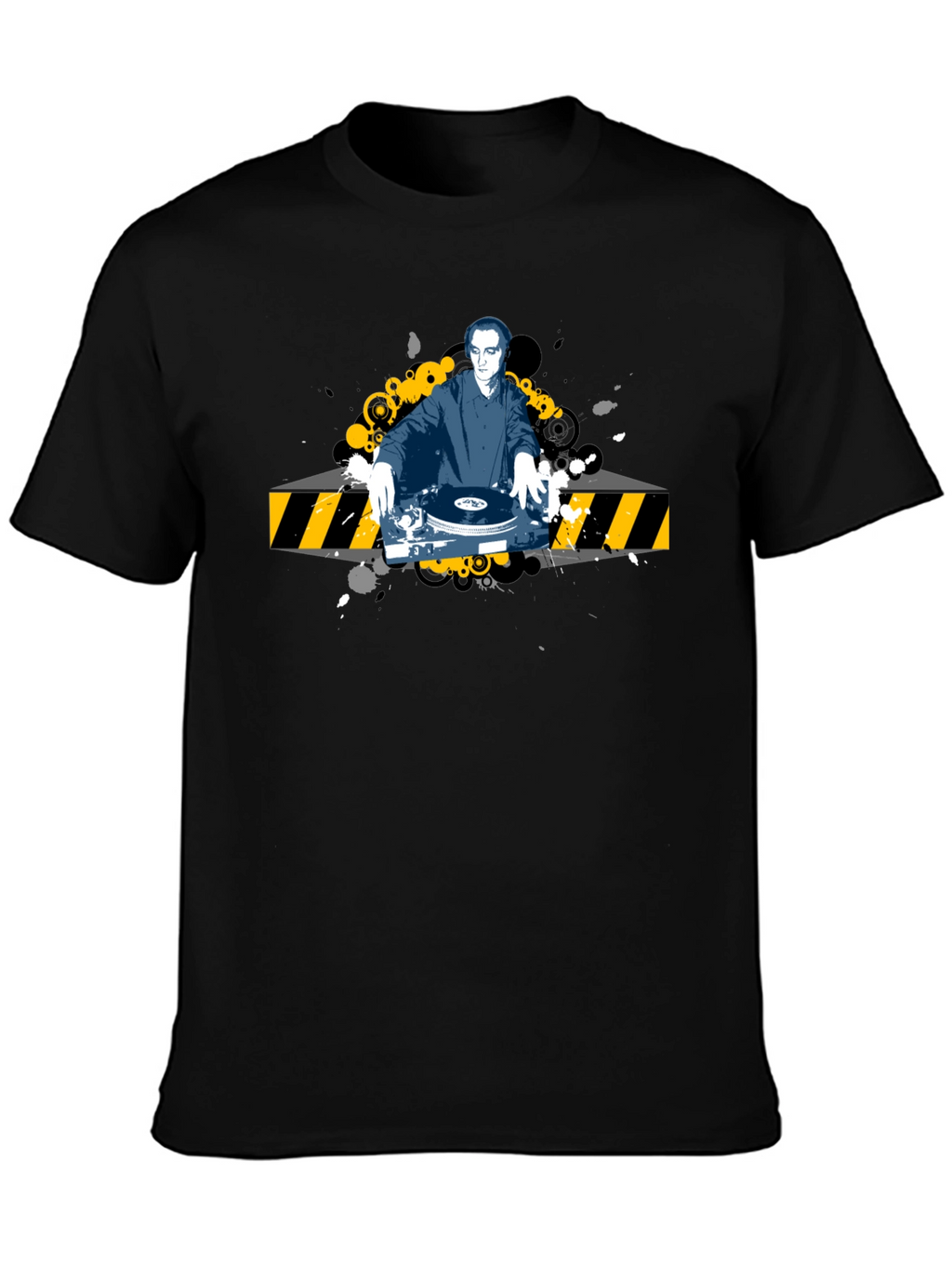 DJ Graphic Tee - Black Cotton T-Shirt