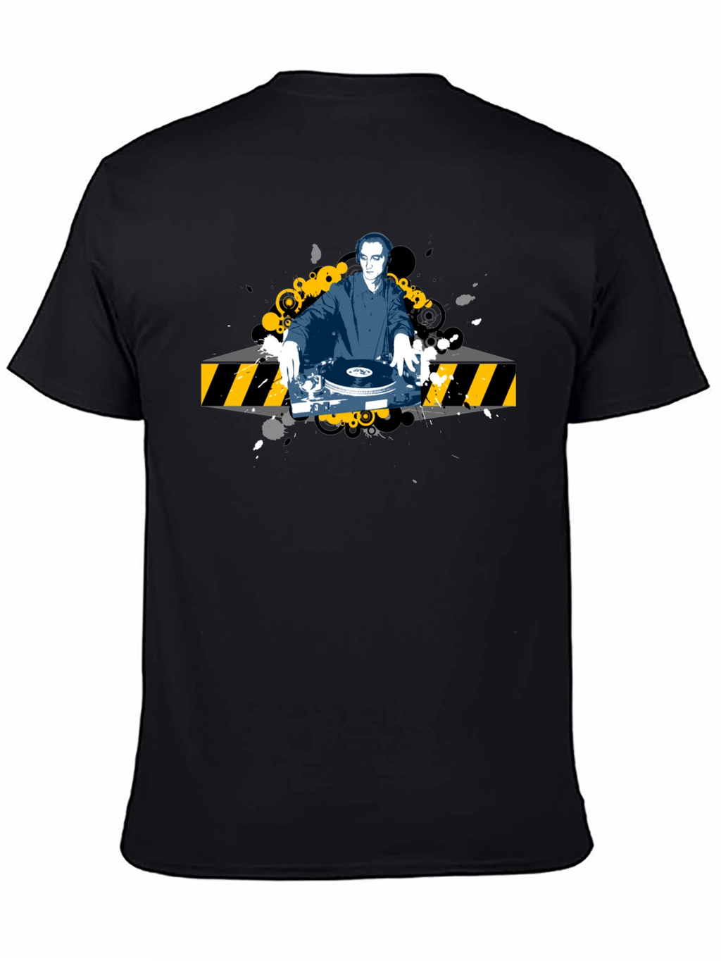 DJ Graphic Tee - Black Cotton T-Shirt