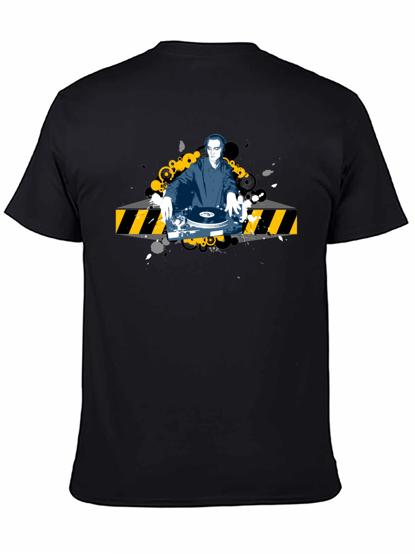 DJ Graphic Tee - Black Cotton T-Shirt