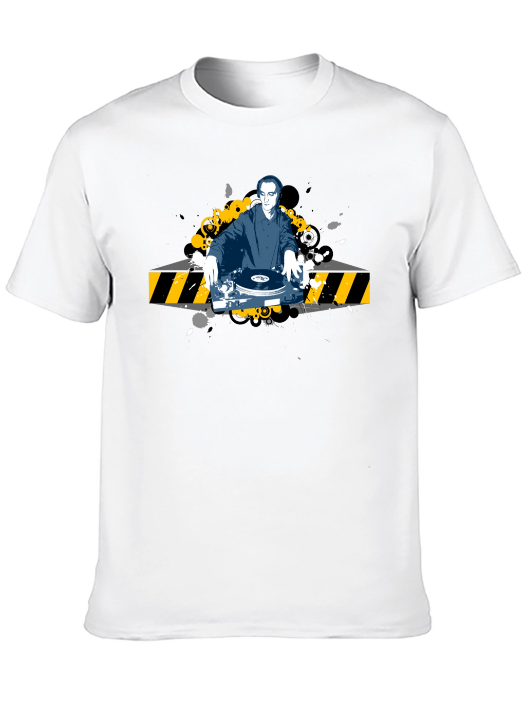 DJ Graphic Tee - Black Cotton T-Shirt