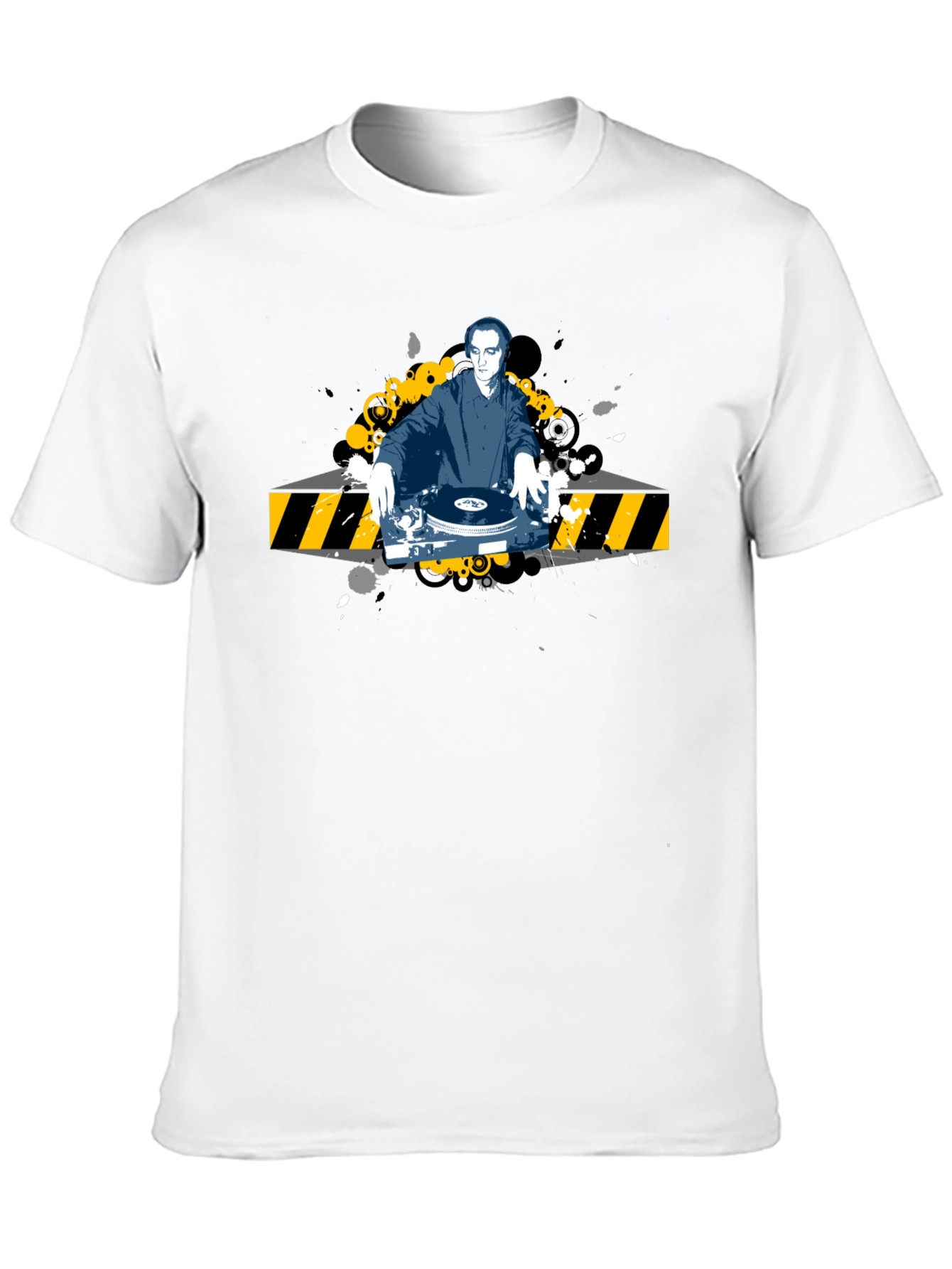 DJ Graphic Tee - Black Cotton T-Shirt
