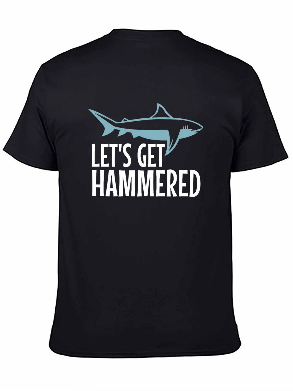 Lets Get Hammered Shark Graphic Tee - Black