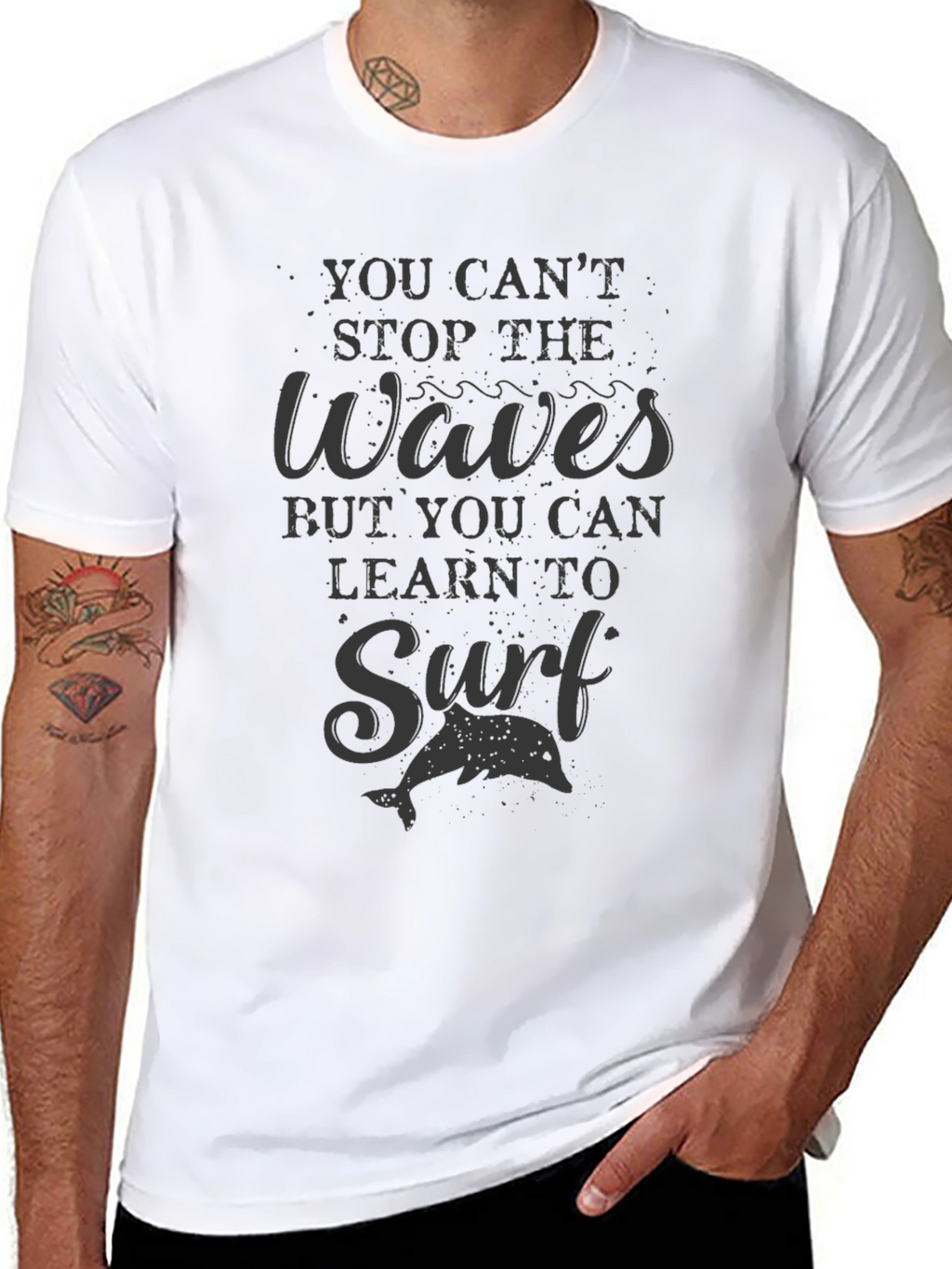 Surfs Up T-Shirt: Stop Waves Learn to Surf