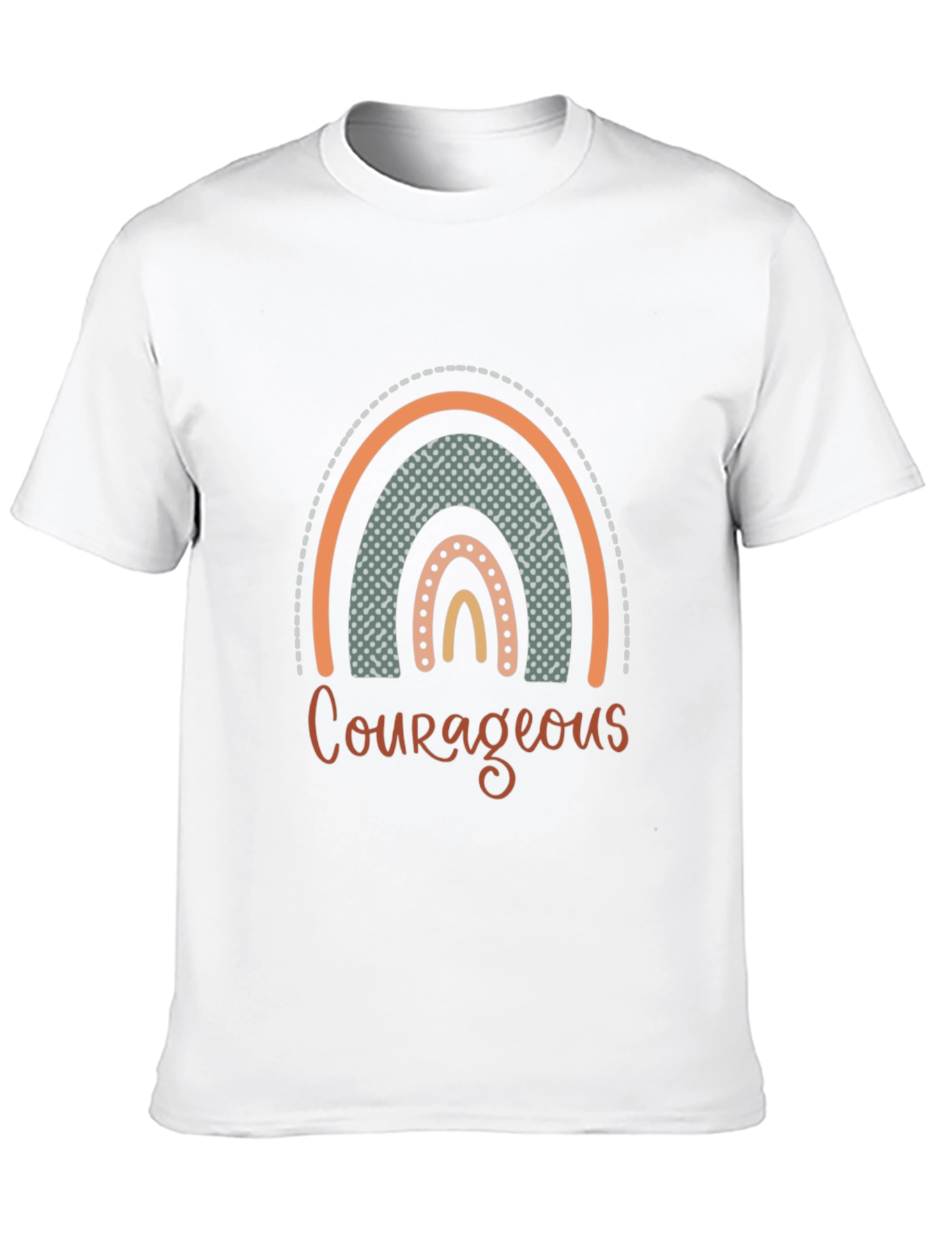 Courageous Rainbow Graphic T-Shirt - Black