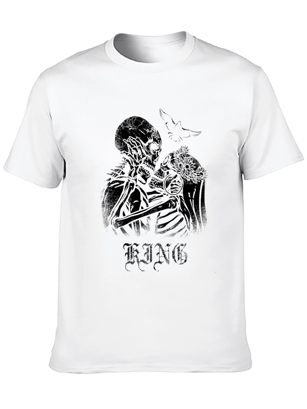Skull Couple Graphic Tee - King T-Shirt