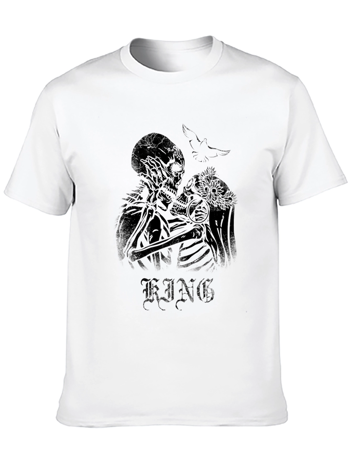 Skull Couple Graphic Tee - King T-Shirt