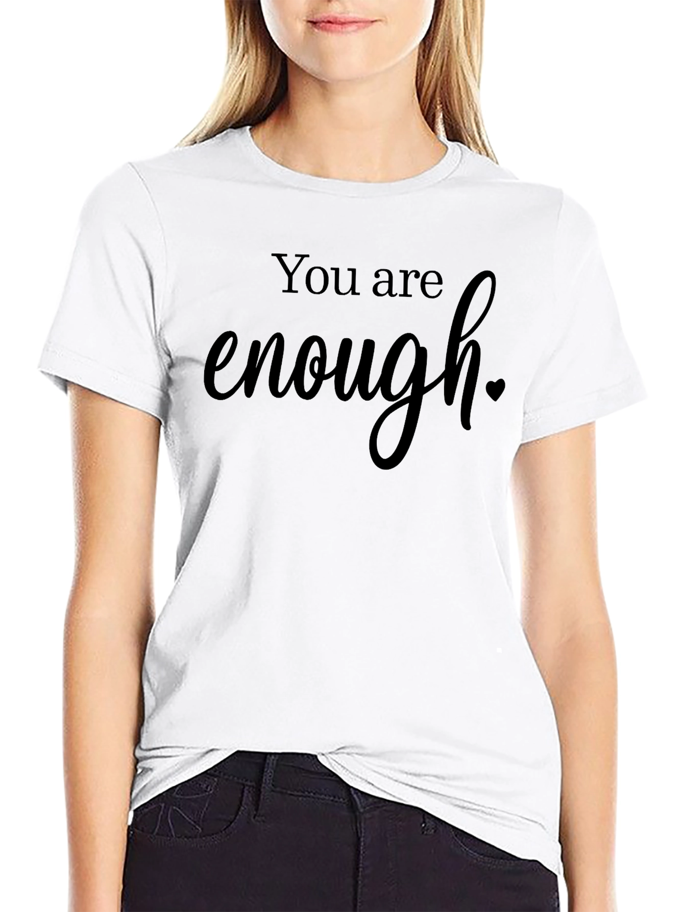 You Are Enough Graphic Tee - Black T-Shirt