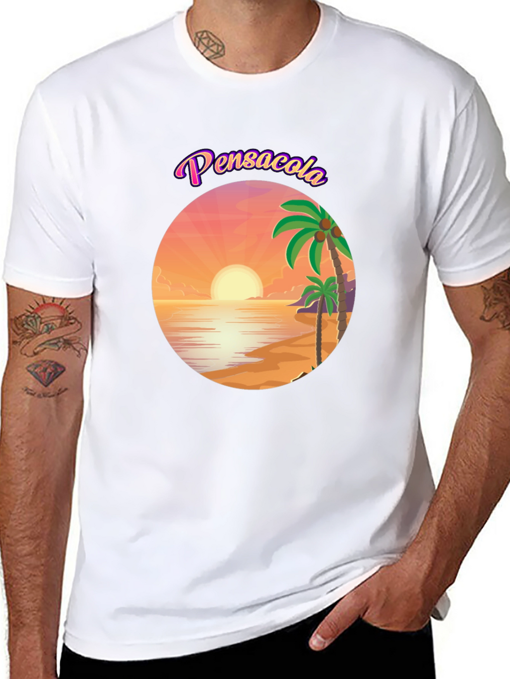 Pensacola Beach Sunset Graphic Tee