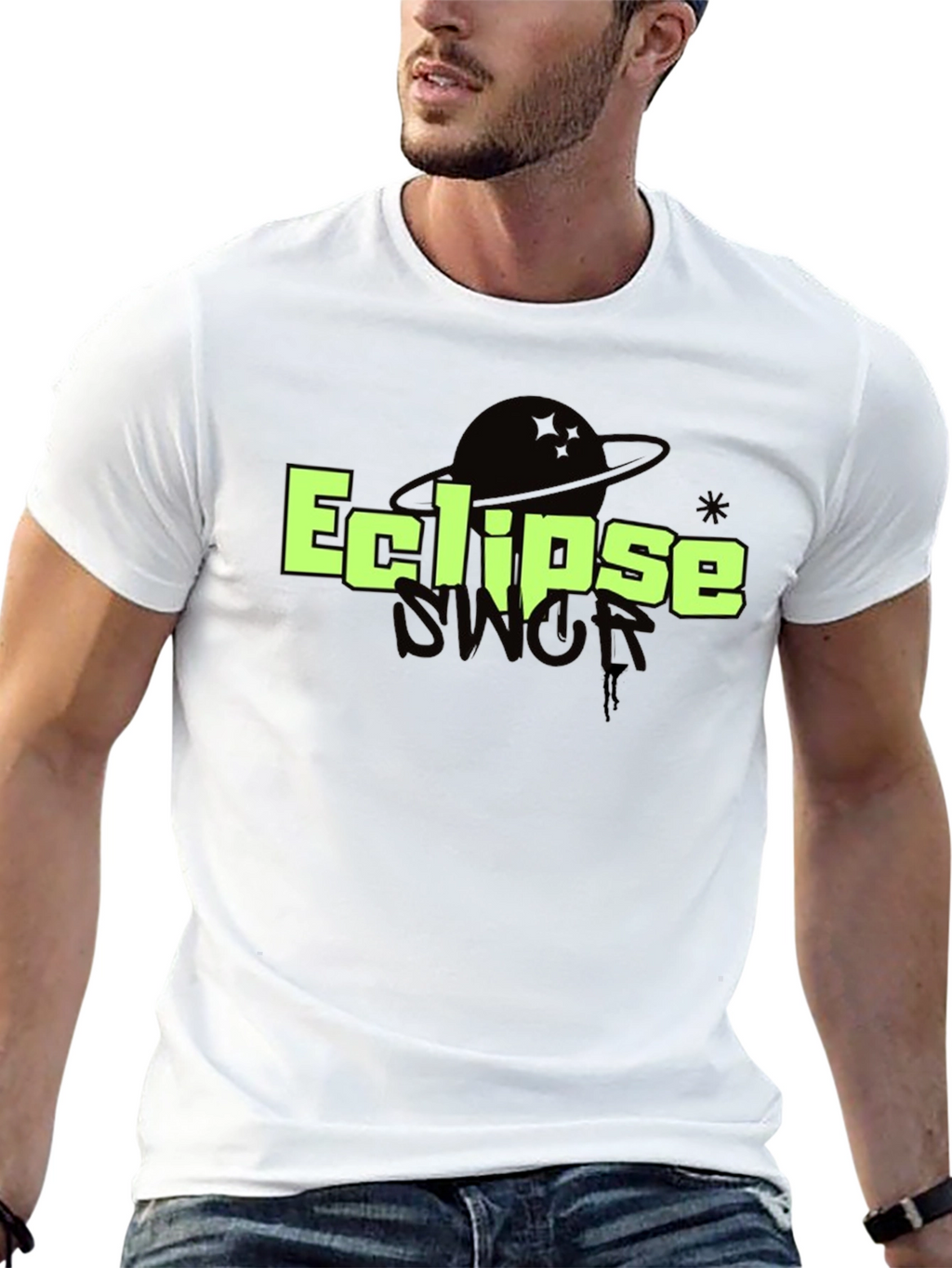 Eclipse Graphic T-Shirt - Black Cotton Tee