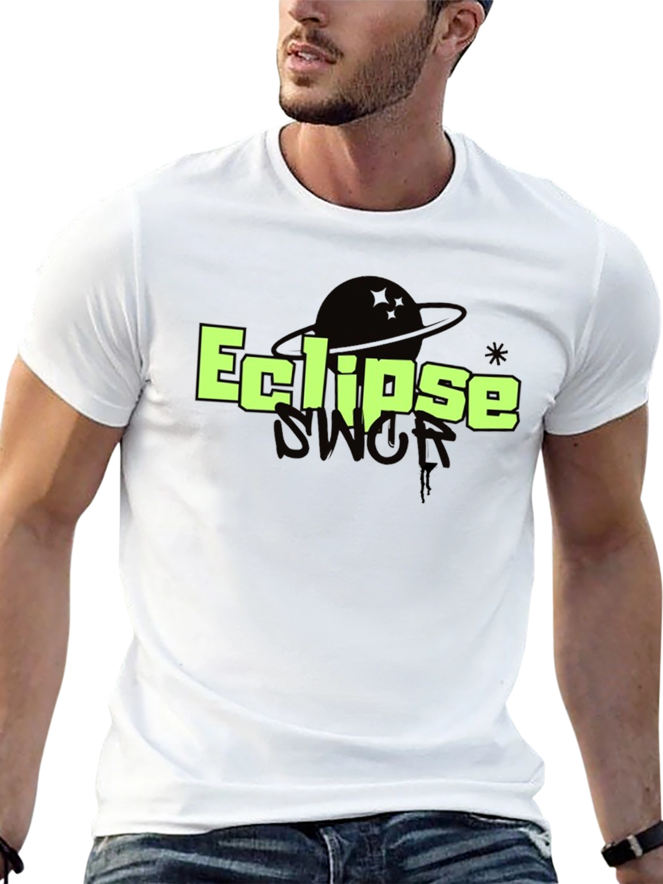 Eclipse Graphic T-Shirt - Black Cotton Tee