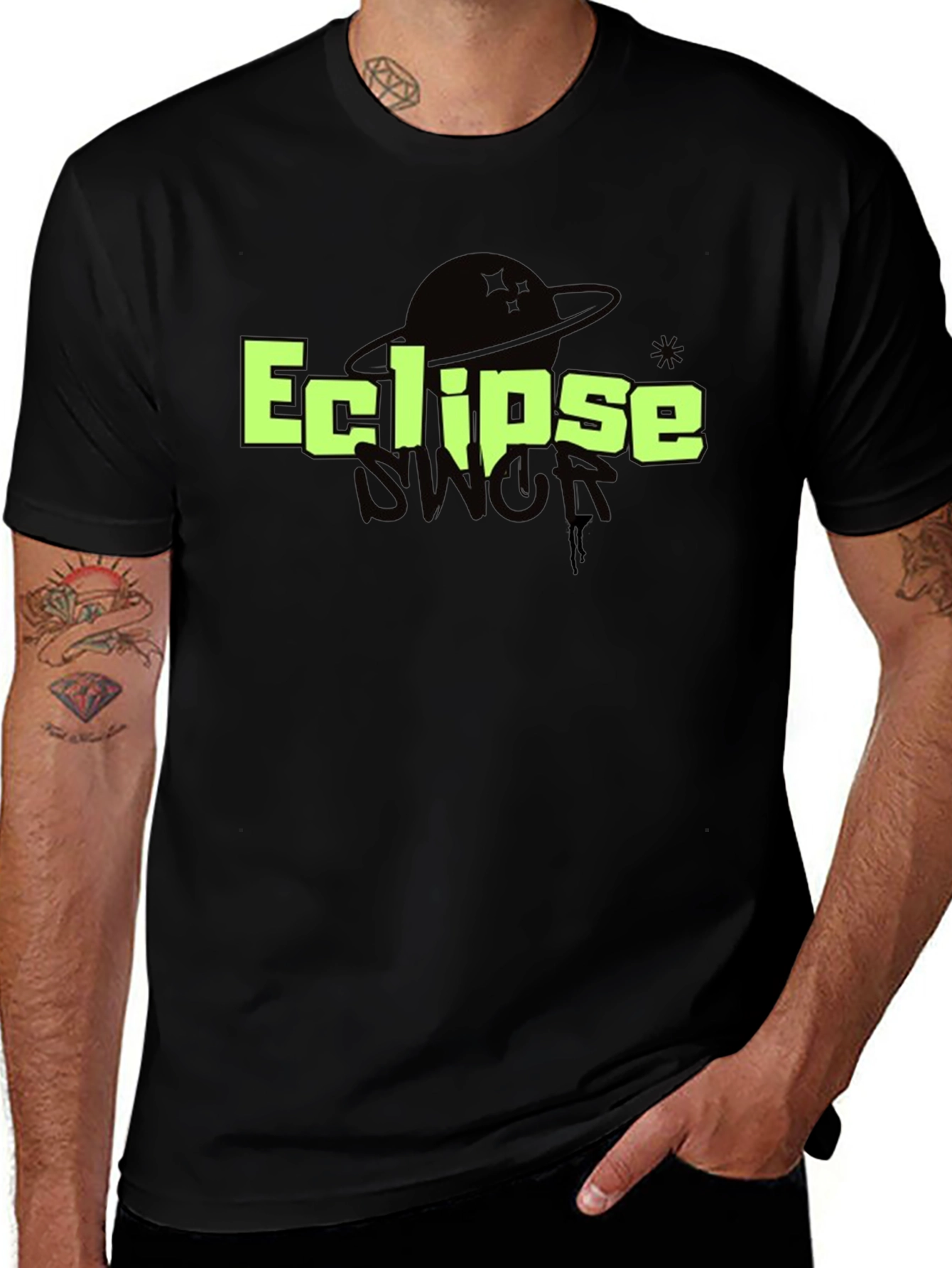 Eclipse Graphic T-Shirt - Black Cotton Tee