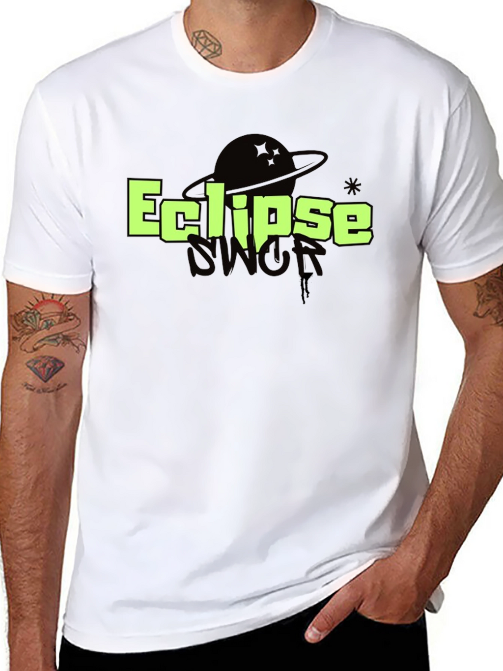 Eclipse Graphic T-Shirt - Black Cotton Tee