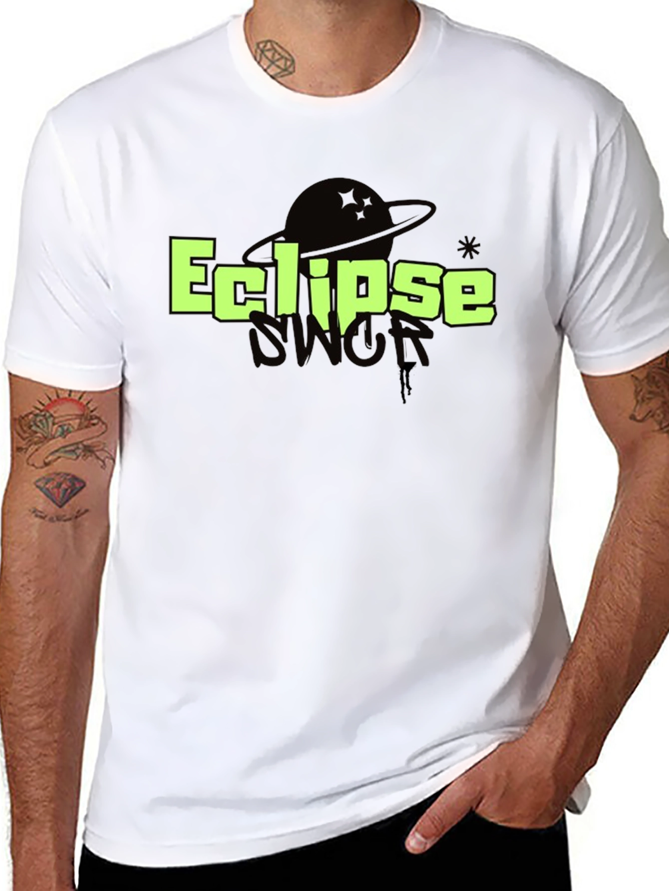 Eclipse Graphic T-Shirt - Black Cotton Tee