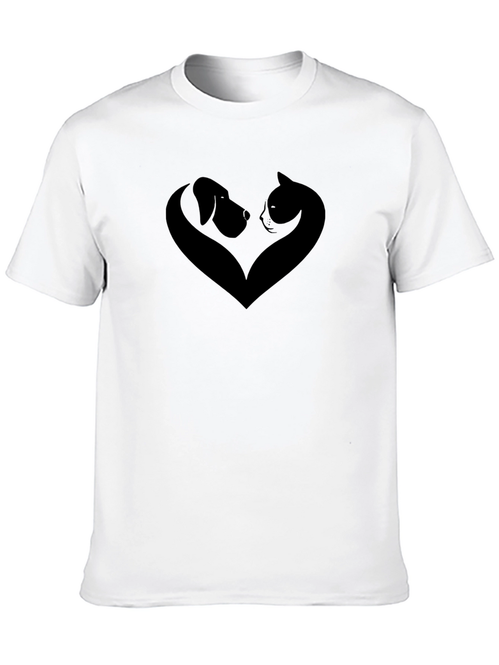 Dog & Cat Heart Graphic T-Shirt