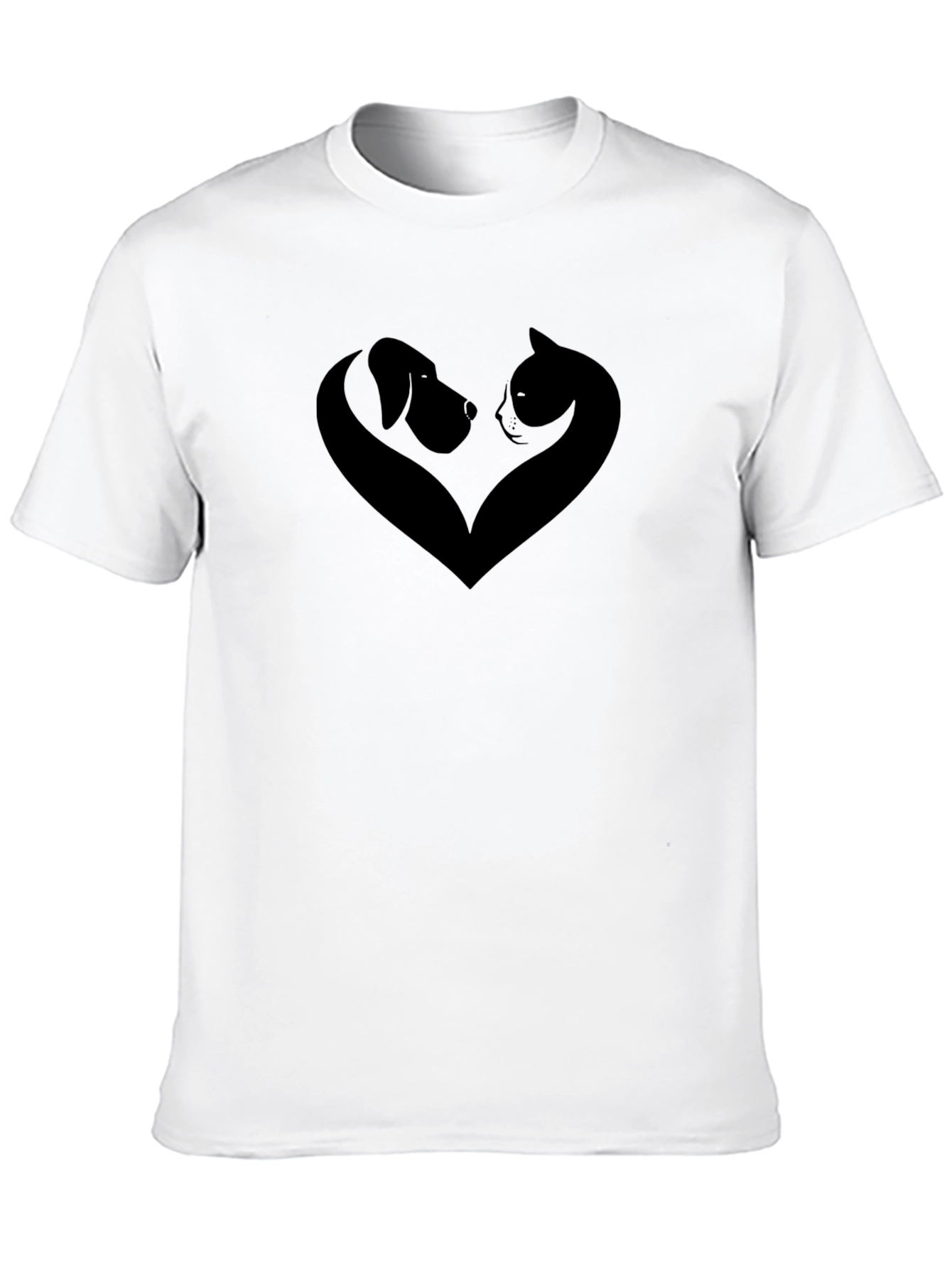 Dog & Cat Heart Graphic T-Shirt